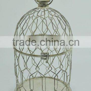 French shabby chic decorative round white metal bird cages