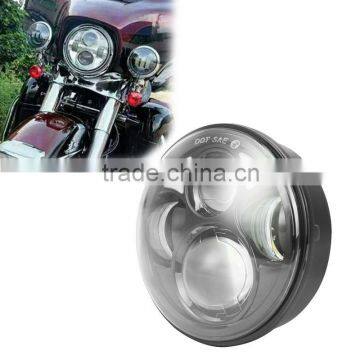 Auto Parts Harley Led Headlight Replacement Day Time Running Lights 12V 5.75 Inch h4 Motorcycle Headlamp for Harley photo-5