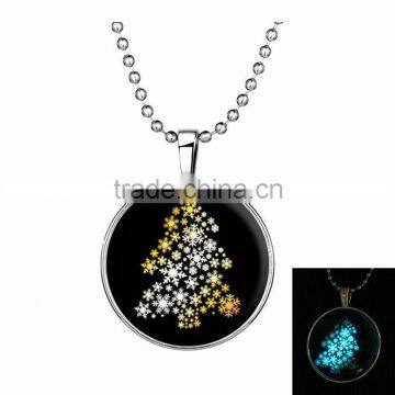 Wholesale fashion photo crystal pendant jewelry the Christmas tree necklace