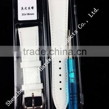 White Color with Screwdriver for Apple Watch Band , Best Quality Leather Strap for Apple Watch