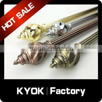KYOK color tension rod curtain rod ,curtain rod accessories ,high quality single double curtain rod factory in Foshan
