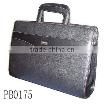 China supplier wholesale pu leather briefcase bag professional laptop bag leather document bag