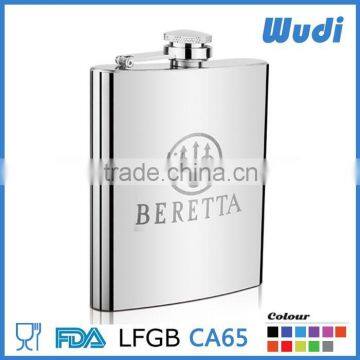 bretta logo custom design laser logo, silkscreen logo hip flask HF706