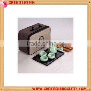 Promotional Custom Outdoors Portable Ceramic Travel Tea Set