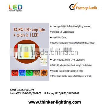 72LED led rgbw strips connector led flexible strips lighting