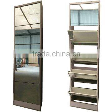 Wooden 5 Door Mirror Shoe Cabinet Made In China