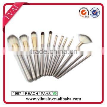 2016 hot sale 12pcs makeup brushes set with champagne handle