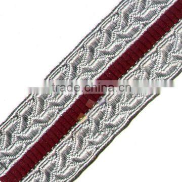 Uniform Braid Silver & Maroon