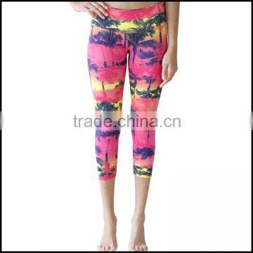 Print Knitted Leggings and Multi Colored Leggings or tight woman jogging pants yoga pants