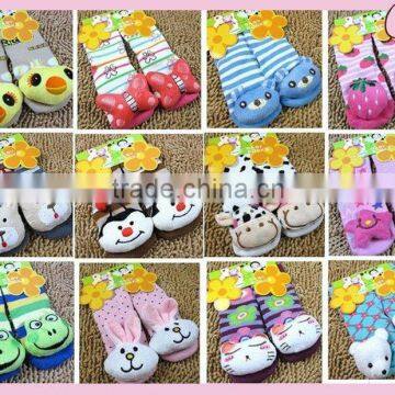 newly design wholesale price children lovely baby 3D socks small MOQ