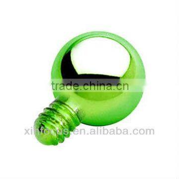 Green Anodized Titanium Ball Dermal Top body piercing accessories