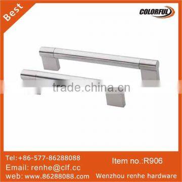Satin Stainless Steel Hollow Cabinet Handle With Zamac Base photo-3