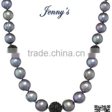 Factory Supply Trendy Style Pearl Necklace With Rhinestone photo-3