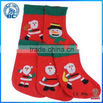 Cheap Wholesale Christmas Supplies Plain Santa Christmas Stocking