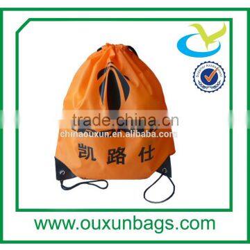 Colorful logo printed promotional cheap sport shoe drawstring bag