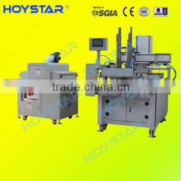 Automatic screen printing machine for plastic ruler