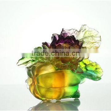 rich and sweet flower colored crystal crafts love souvenirs