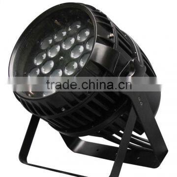 Waterproof 18pcs 15W RGBWA 5 in 1 led zoom par light