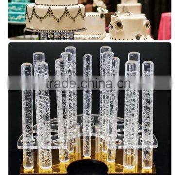 Fondant decorative embossing acrylic rolling pins