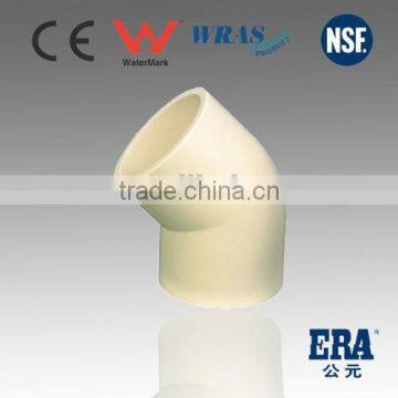Top Quality CPVC 45 Degree Elbow for Plastic Pipe Water Supply DIN Standard Made in China