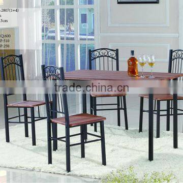 2016 restaurant or home furniture - iron frame dining table and chairs factory supply