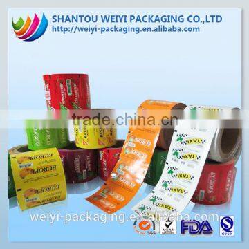 laminated food grade plastic film roll candy wrapper