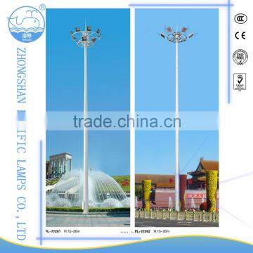 Hot-dip galvanized then powder coating Q235 30m high mast lighting pole LED /Metal halide light