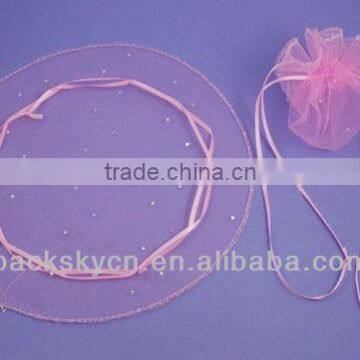 Unique Green Organza Candy Bag With Ribbon photo-6