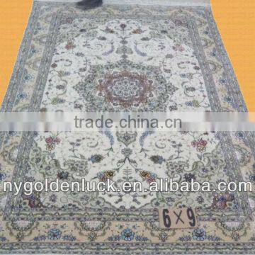 6x9ft handmade chinese silk/wool mixed rugs/carpets