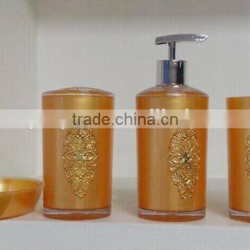 Eco-Friendly Feature and plastic pp bathroom set with plastic soap dispenser