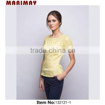 fashion clothes 2015 summer elegant lace ladies casual tops blouses 2015