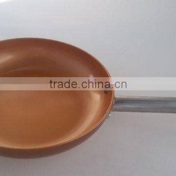 Copper Ceramic Frying Pan with s/s handle