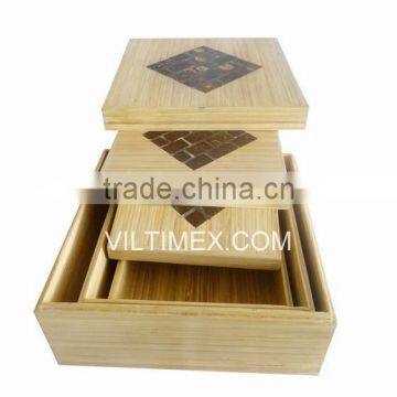 Bamboo tea serving tray, non-toxic tray