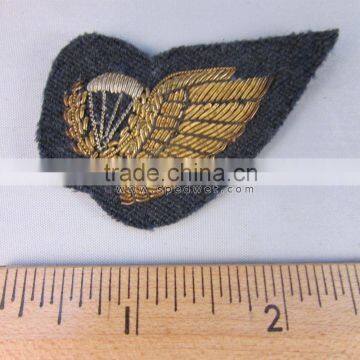 Bullion wire british jump blazer half wing with wreath