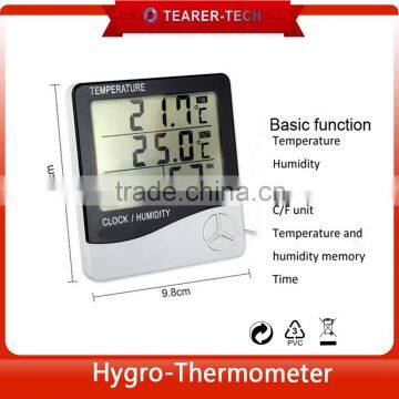 Top China Supplier Thermo Tech Digital Thermometer Wall clock Digital Thermo Hygrometer TL-504