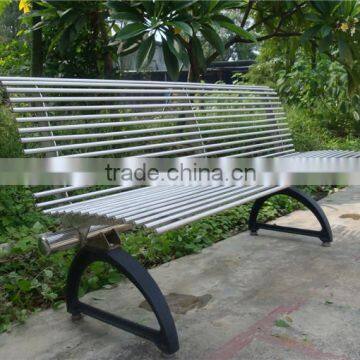 Outdoor garden bench stainless steel cast iron bench frame