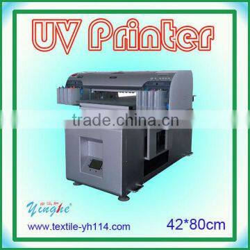 YH-4280D A2 UV Flatbed printer with 1pcs DX5 head, 42x80cm with 2pcs UV lamp