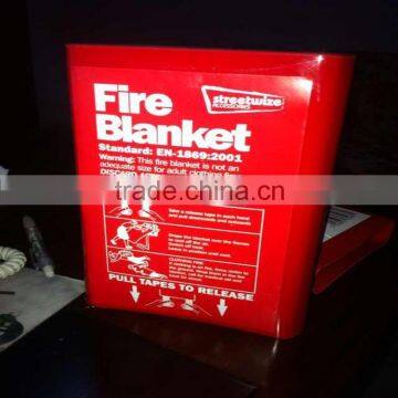 1.2m*1.5m Fiberglass Fire Blanket With Red PVC Box