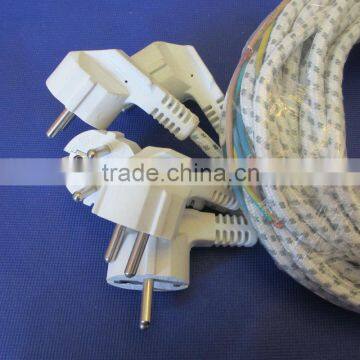 VDE Approved european textile power cord H03RT-H