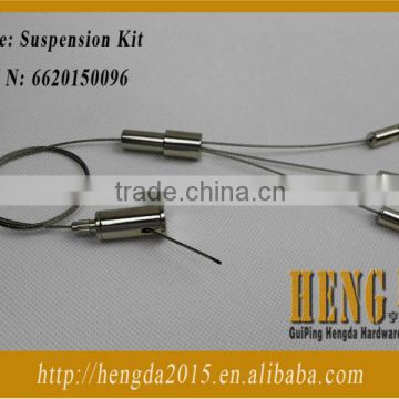 Lighting fixture hangers sling wire rope