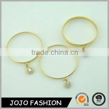 Gold Plated Alloy Bracelets Bangles With Crystal Fashion Women Bangle