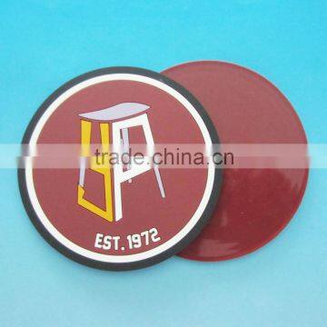 FDA Eco-friendly Customized Logo 3d pvc coffee cup coasters