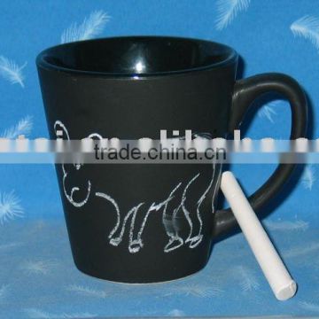 chalk mug of funnel shape