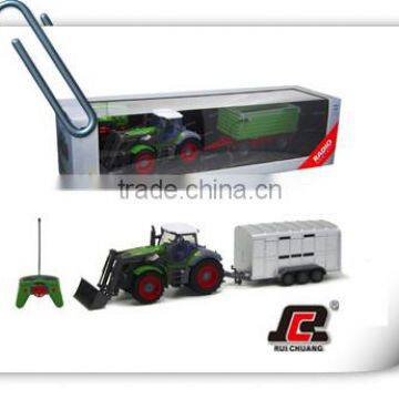 1:28 6ch RC Farm Tractor with good quality and license plastic farm toy tractors