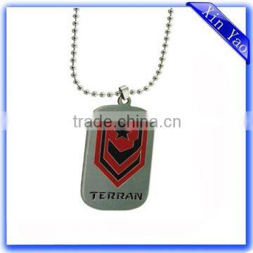 Wholesale zinc alloy silver nickel plated promotional dog tag