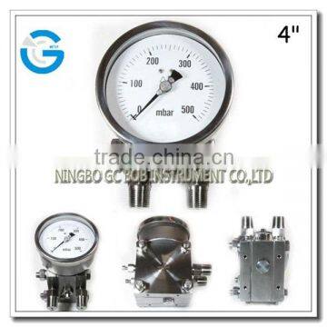 Low and differential dual pressure gauge