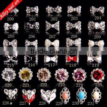 New Trends Butterfly knot Nail art decoration/special-shaped diamond nail/ultra bright diamond