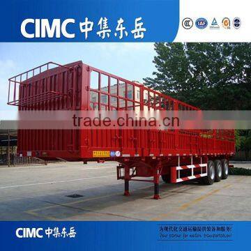 China CIMC Manufacturer Stake Fence Body 3 Axle Cargo Truck Trailer