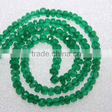 Natural Green beryl Faceted Rondell