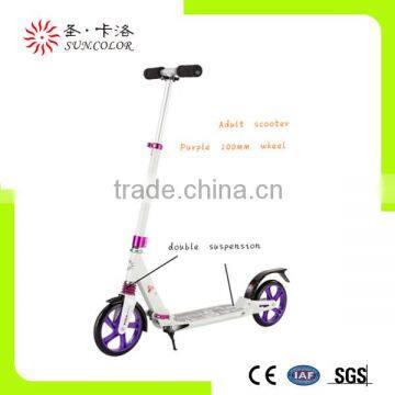 200 mm PU wheel kick scooter with two shock absorption for sale SKL-03